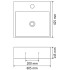 Lavabo con orificio para grifo cerámica negro 60,5x42,5x14,5