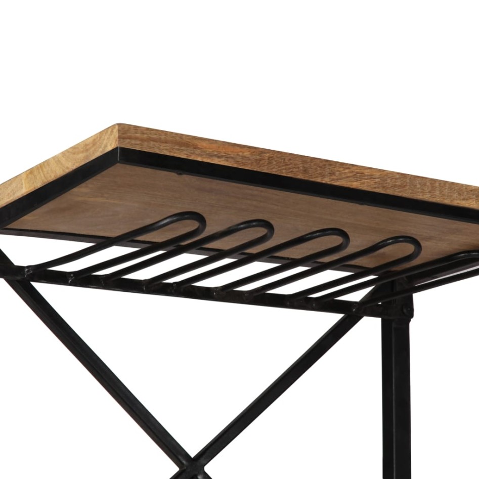 Botellero forma de tractor madera maciza de mango 49x31x172