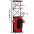 Botellero forma de tractor madera maciza de mango 49x31x172