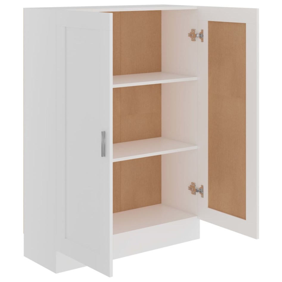 Armario de libros madera contrachapada blanco 82,5x30,5x115