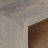 Mueble para TV madera maciza de mango rugosa gris 130x35x51