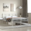 Estructura cama sin colchón con estribo metal blanco 160x200 cm