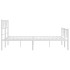 Estructura cama sin colchón con estribo metal blanco 160x200