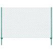 Valla de malla de alambre con postes de acero 25x2 m verde