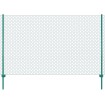 Valla de malla alambre con postes acero 25x1,5 m verde