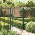 Puerta de valla de acero verde 100x125