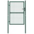 Puerta de valla de acero verde 100x125