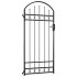Puerta de jardín con arco de acero negro 89x200