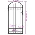 Puerta de jardín con arco de acero negro 89x200