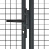 Puerta de malla de jardín acero galvanizado gris 400x175
