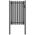 Puerta de valla para jardín de acero gris antracita 1x2