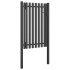 Puerta de valla para jardín de acero gris antracita 1x2