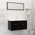 Lavabo empotrado con grifo cerámica blanco 91x39x18
