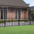 Puerta de valla punta lanza acero recubierto negro
