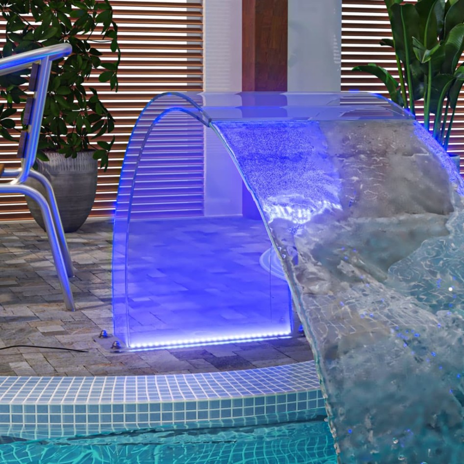 Fuente de piscina con LED RGB acrílico 50