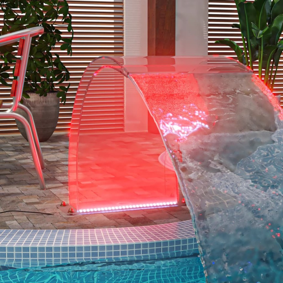 Fuente de piscina con LED RGB acrílico 50