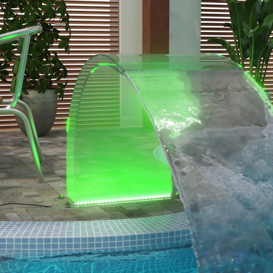 Fuente de piscina con LED RGB acrílico 50