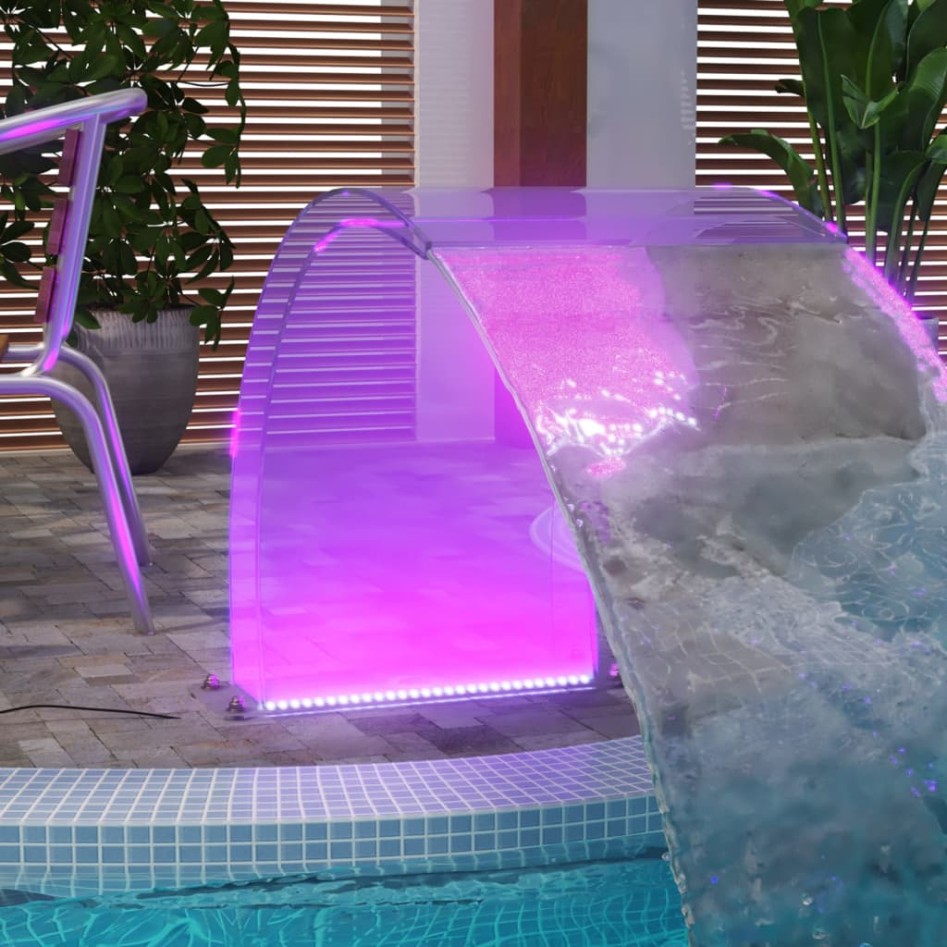 Fuente de piscina con LED RGB acrílico 50