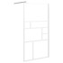 Mampara de ducha accesible vidrio ESG blanco 100x195