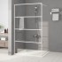 Mampara de ducha vidrio ESG transparente blanco 115x195