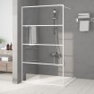 Mampara de ducha vidrio ESG transparente blanco 115x195 cm