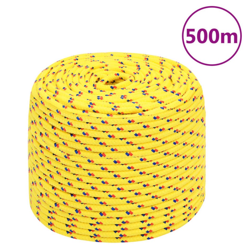 Cuerda de barco polipropileno amarillo 8 mm 500