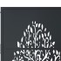 Puerta de jardín acero gris antracita diseño árbol 105x180