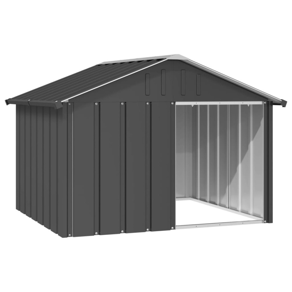 Casa de perro acero galvanizado antracita 116,5x103x81,5