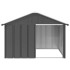 Casa de perro acero galvanizado antracita 116,5x103x81,5