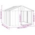 Casa de perro acero galvanizado antracita 116,5x103x81,5