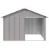 Casa para perros acero galvanizado gris 116,5x153x81,5