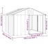 Casa para perros acero galvanizado gris 116,5x153x81,5