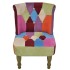Sillón de estilo francés con diseño de retales de