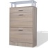 Mueble zapatero cajón y estante superior vidrio aspecto