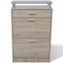 Mueble zapatero cajón y estante superior vidrio aspecto