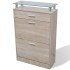 Mueble zapatero cajón y estante superior vidrio aspecto