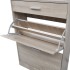 Mueble zapatero cajón y estante superior vidrio aspecto