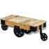 Mesa de centro con ruedas madera de mango