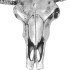 Cráneo de toro decorativo de pared aluminio
