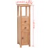 Mueble de esquina de madera de roble maciza 26x26x94