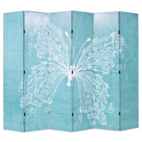Biombo divisor plegable 228x170 cm mariposa
