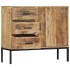 Aparador de madera de mango maciza 88x30x71
