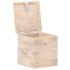 Baúl de madera maciza de acacia 40x40x40