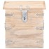 Baúl de madera maciza de acacia 40x40x40