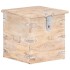 Baúl de madera maciza de acacia 40x40x40