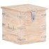 Baúl de madera maciza de acacia 40x40x40