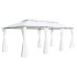 Cenador con cortinas 600x298x270 cm blanco
