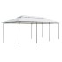 Cenador con cortinas 600x298x270 cm blanco
