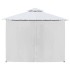 Cenador con cortinas 600x298x270 cm blanco