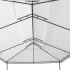 Cenador con cortinas 600x298x270 cm blanco